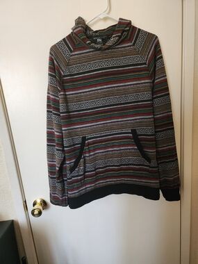 Beautiful Giant  Multicolor Striped Crewneck Hoodie - Black Trim